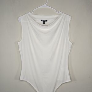 Express Off-White Sleeveless Bodysuit